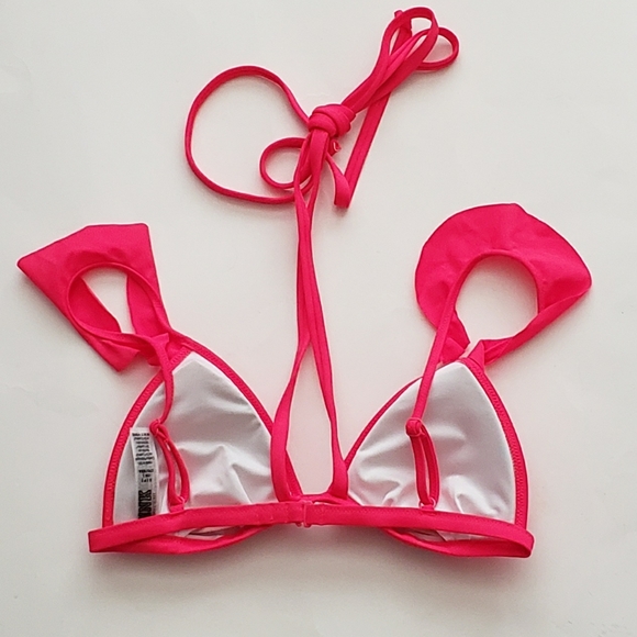 VS Pink Ruffle Strappy Bikin top - Picture 2 of 3